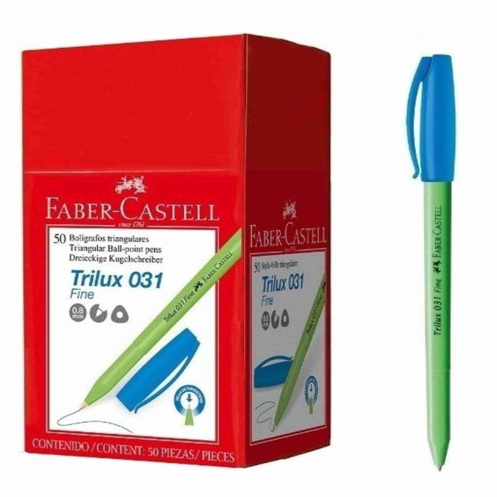LAPICERO FABER-CASTELL TRILUX 031F PUNTA FINA (0.8MM) 