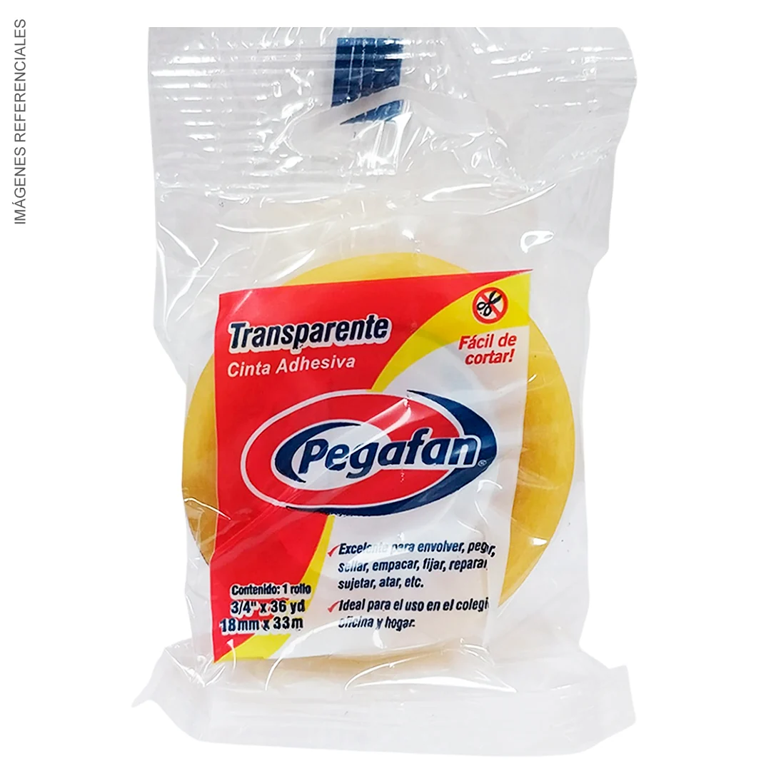 CINTA ADHESIVA TRANSPARENTE PEGAFAN 3/4-36YD