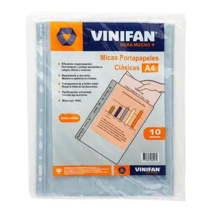 MICAS PORTAPAPELES CLASICA A4 VINIFAN DURA MUCHO +