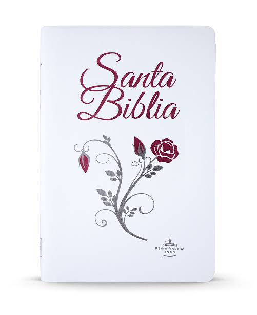 SANTA BIBLIA RVR1960 PALABRA DE JESUS EN ROJO CANTO FLOREADO